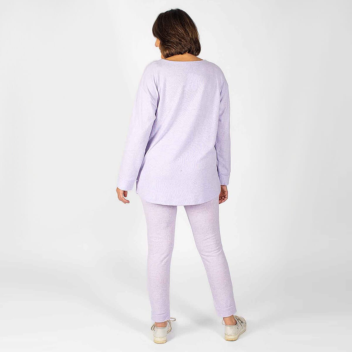 TAMSY Loose V-Neck Top - Lilac