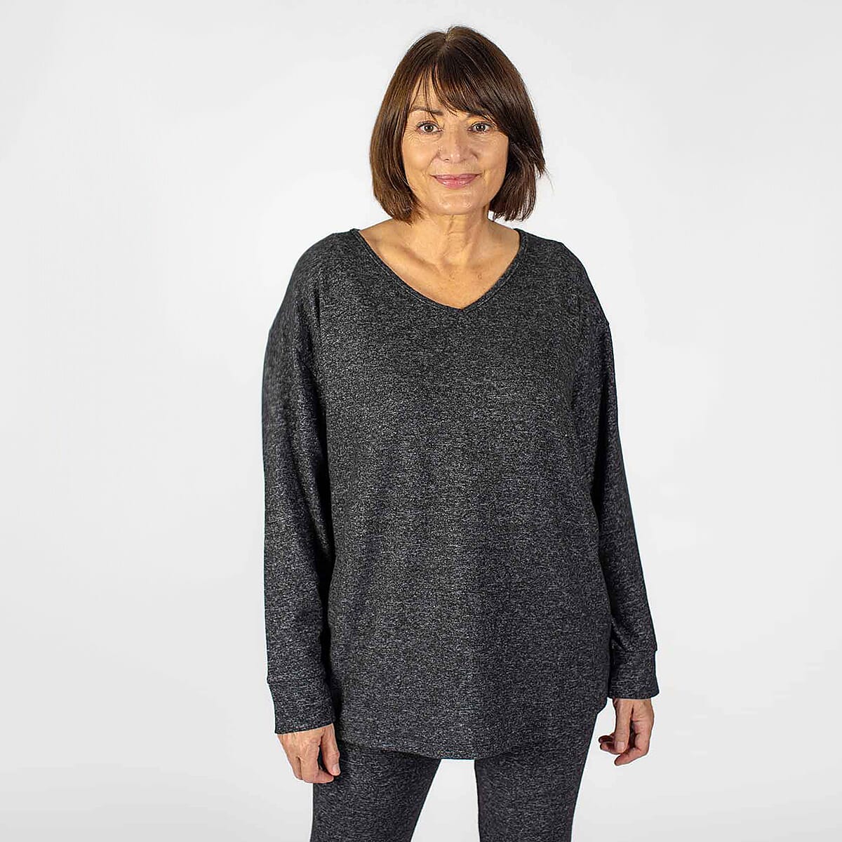 TAMSY Loose V-Neck Top - Lilac