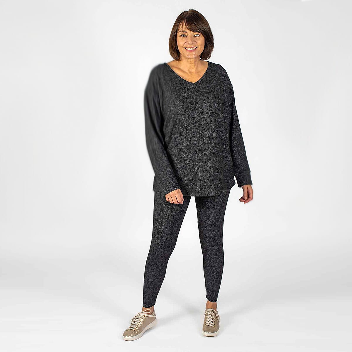 TAMSY Loose V-Neck Top - Lilac