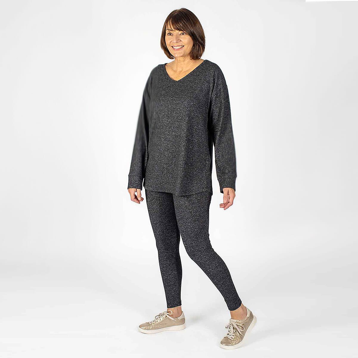 TAMSY Loose V-Neck Top - Lilac