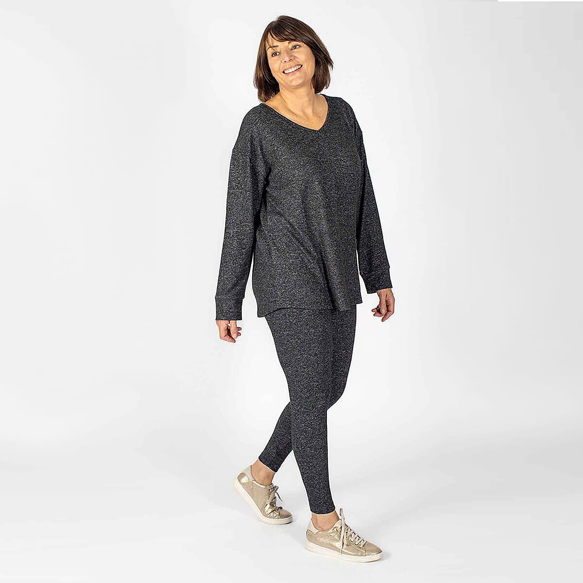 TAMSY Loose V-Neck Top - Lilac