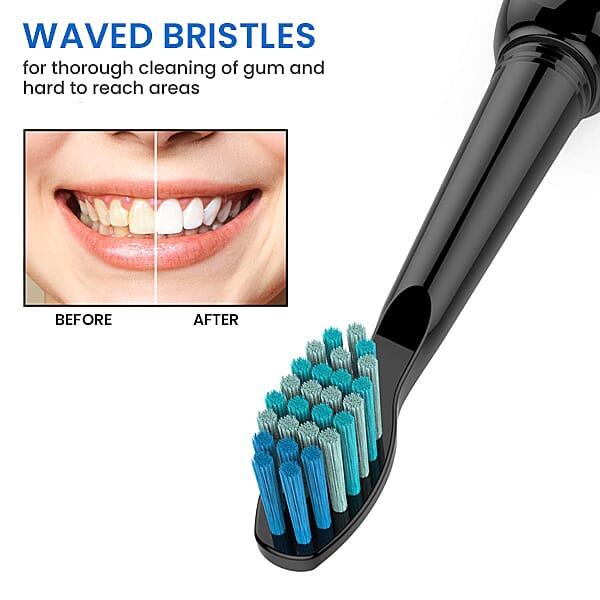 FairyWill: Sonic Toothbrush (With 8 Replacement Heads) - Black