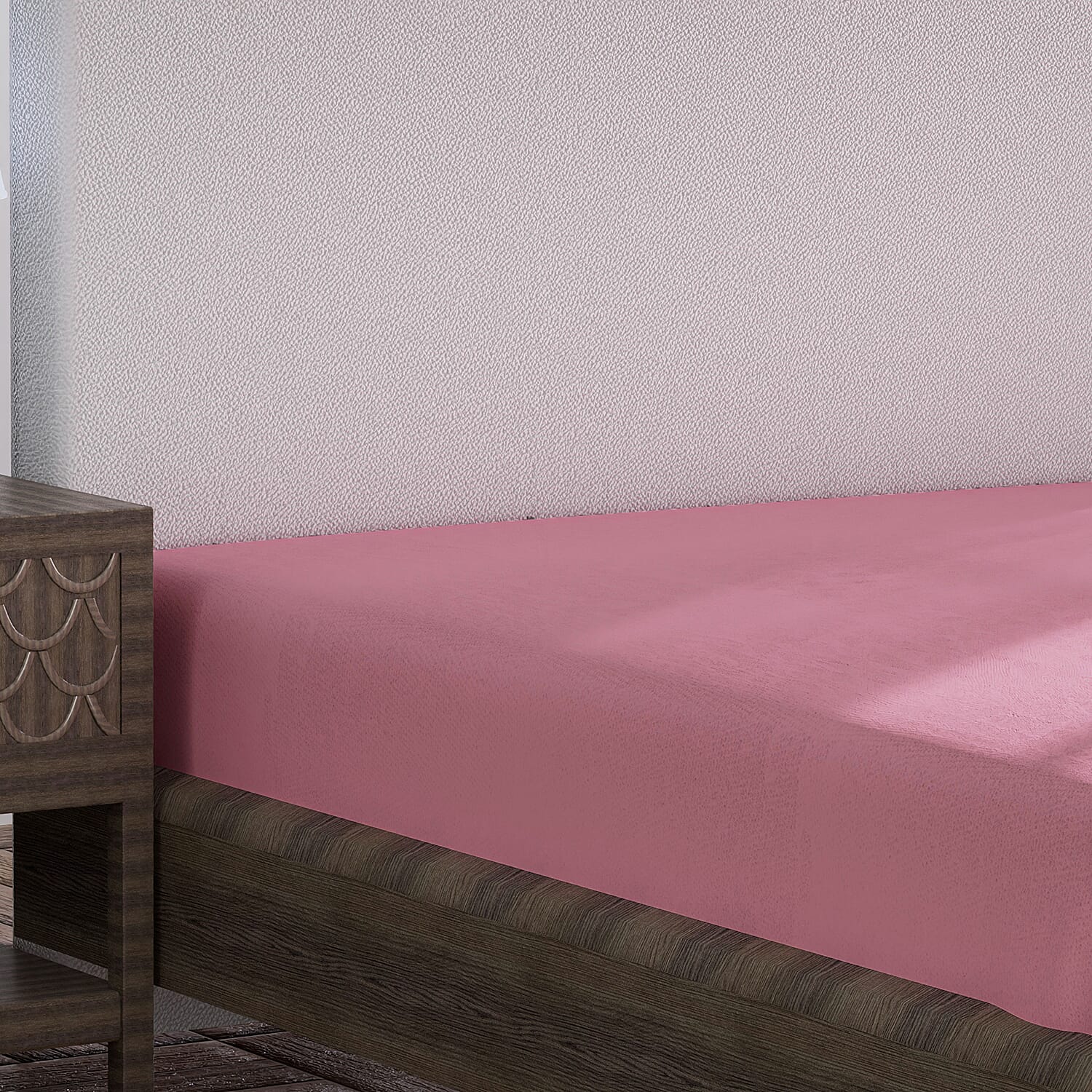 3 Piece Set - Floral Digital Printed Duvet Cover and Pillowcase - Navy