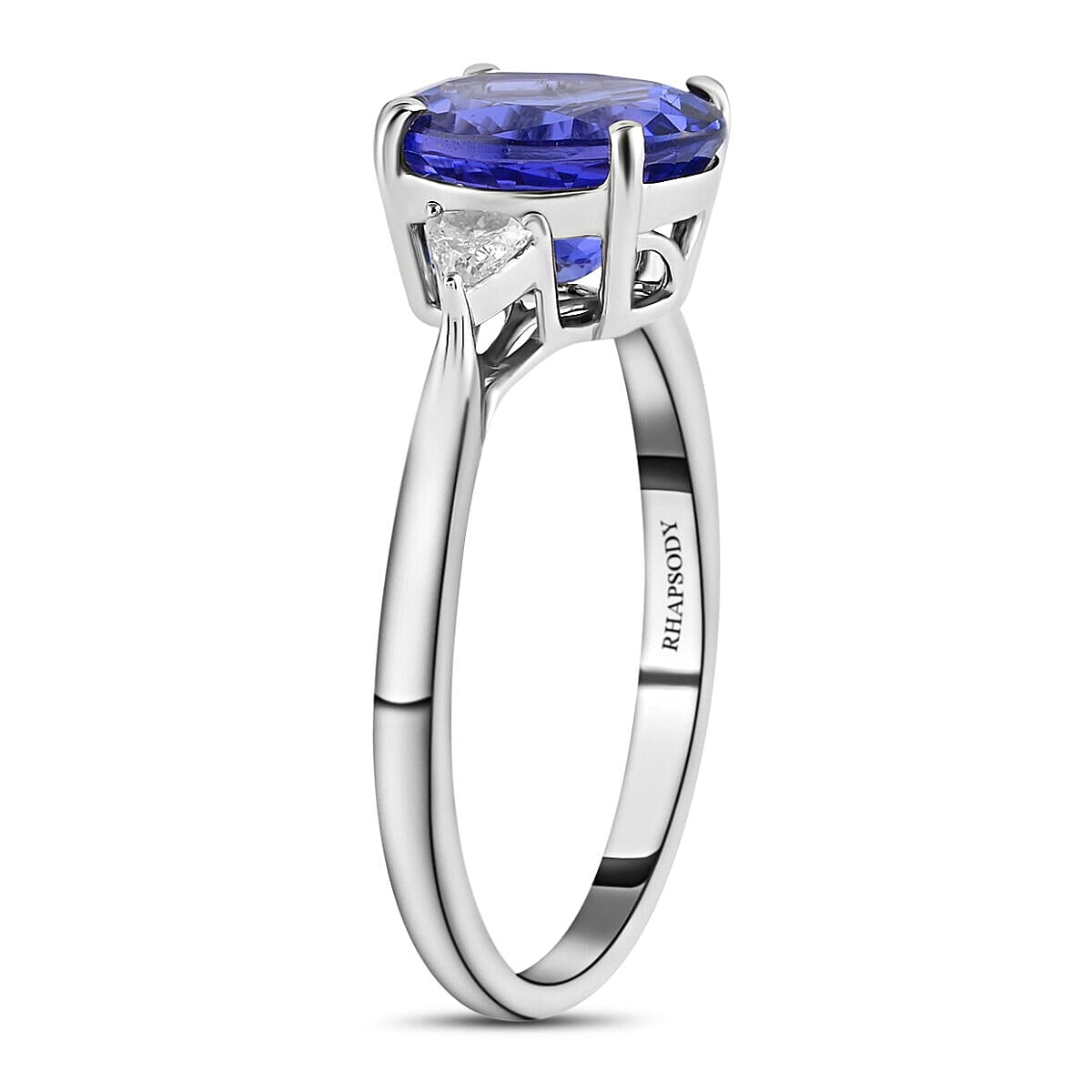 RHAPSODY 950 Platinum AAAA Tanzanite and Diamond (VS-E-F) Ring 3.30 Ct.