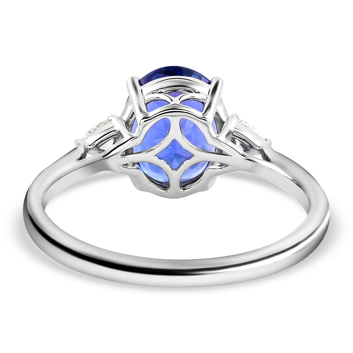 RHAPSODY 950 Platinum AAAA Tanzanite and Diamond (VS-E-F) Ring 3.30 Ct.