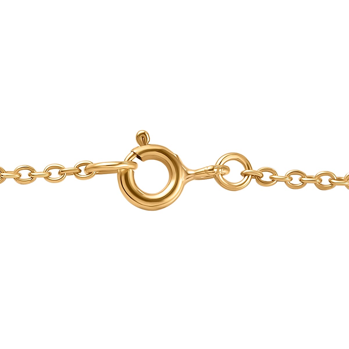 LucyQ Button Collection - 18K Vermeil Yellow Gold Plated Sterling Silver Necklace (Size 18)