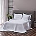 6 Piece Set - Flat Sheet Fitted Sheet 2 Pillowcase and Pillow Shams - White