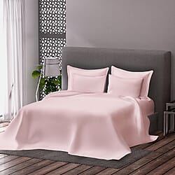 6 Piece Set - Flat Sheet Fitted Sheet 2 Pillowcase and Pillow Shams - White