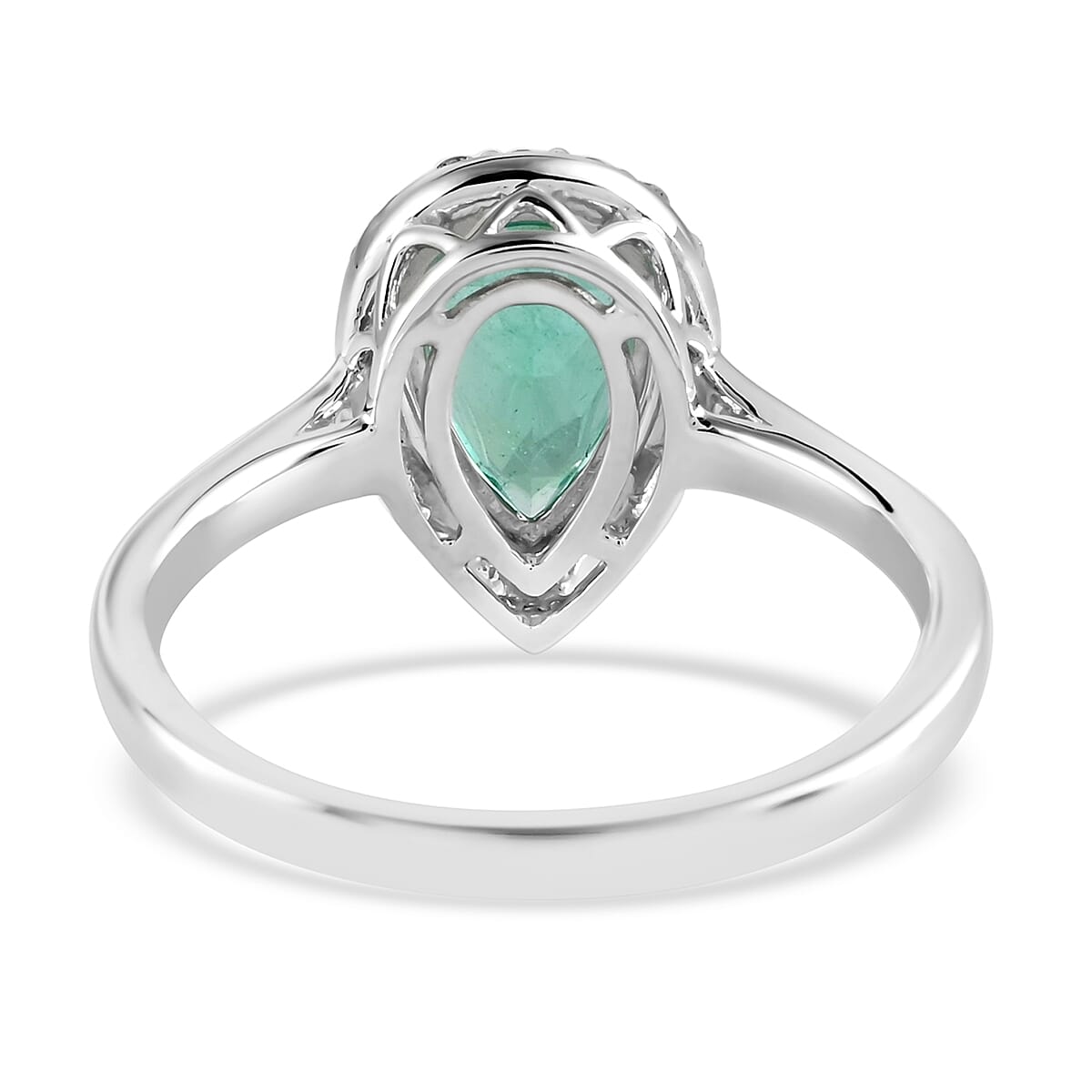 RHAPSODY 950 Platinum AAAA Boyaca Colombian Emerald and AGI Certified Diamond (VS/E-F) Ring 1.75 Ct, Platinum Wt. 5.50 Gms