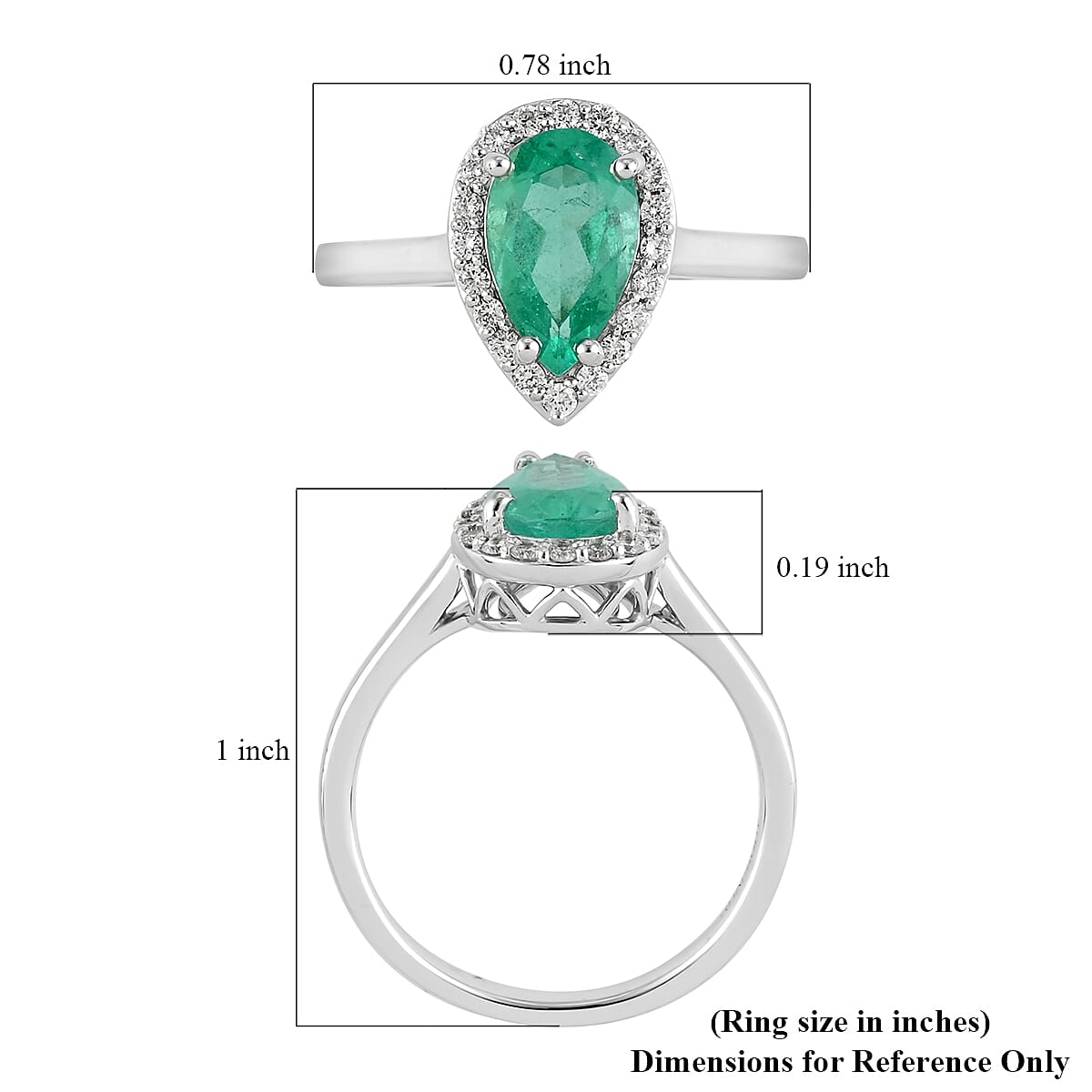RHAPSODY 950 Platinum AAAA Boyaca Colombian Emerald and AGI Certified Diamond (VS/E-F) Ring 1.75 Ct, Platinum Wt. 5.50 Gms