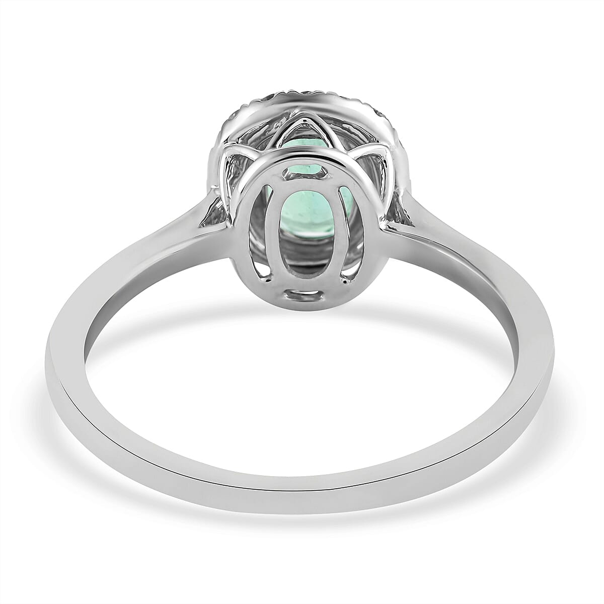 RHAPSODY 950 Platinum AGI Certified AAAA Boyaca Colombian Emerald and Diamond (VS-E-F) Ring 1.40 Ct, Platinum Wt. 5.04 Gms