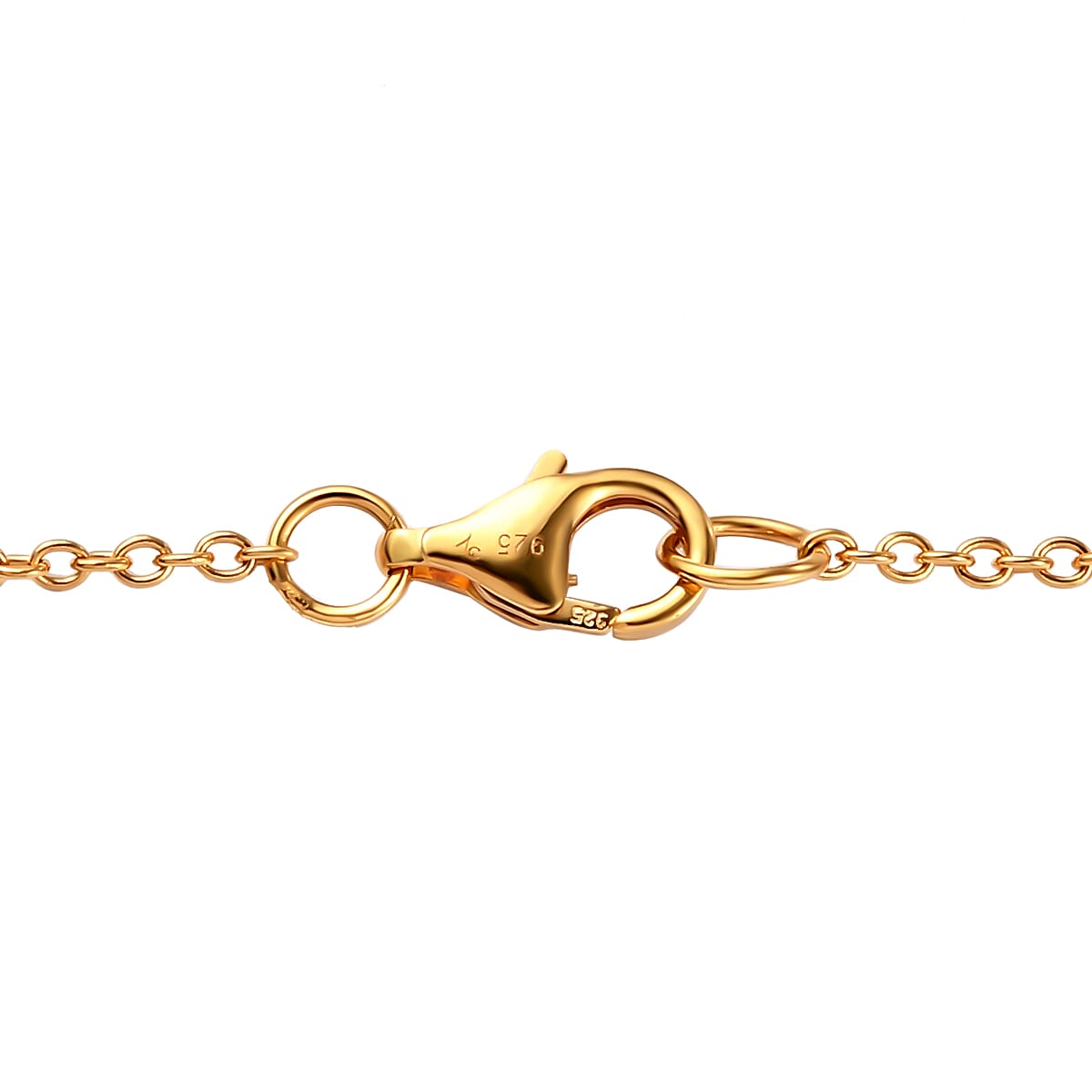 LUCYQ Constellation Collection - 18K Vermeil Yellow Gold Overlay Sterling Silver Pendant with Chain (Size 16/18/20), Silver Wt 9.33 Gms