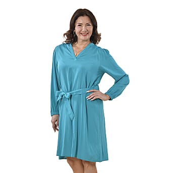 https://tjcuk.sirv.com/Products/38/8/3887475/TAMSY-Plain-Dress-with-Adjustable-Waist-Belt-(Size-L-16-18)-Turquoise_3887475.jpg?w=342&h=342