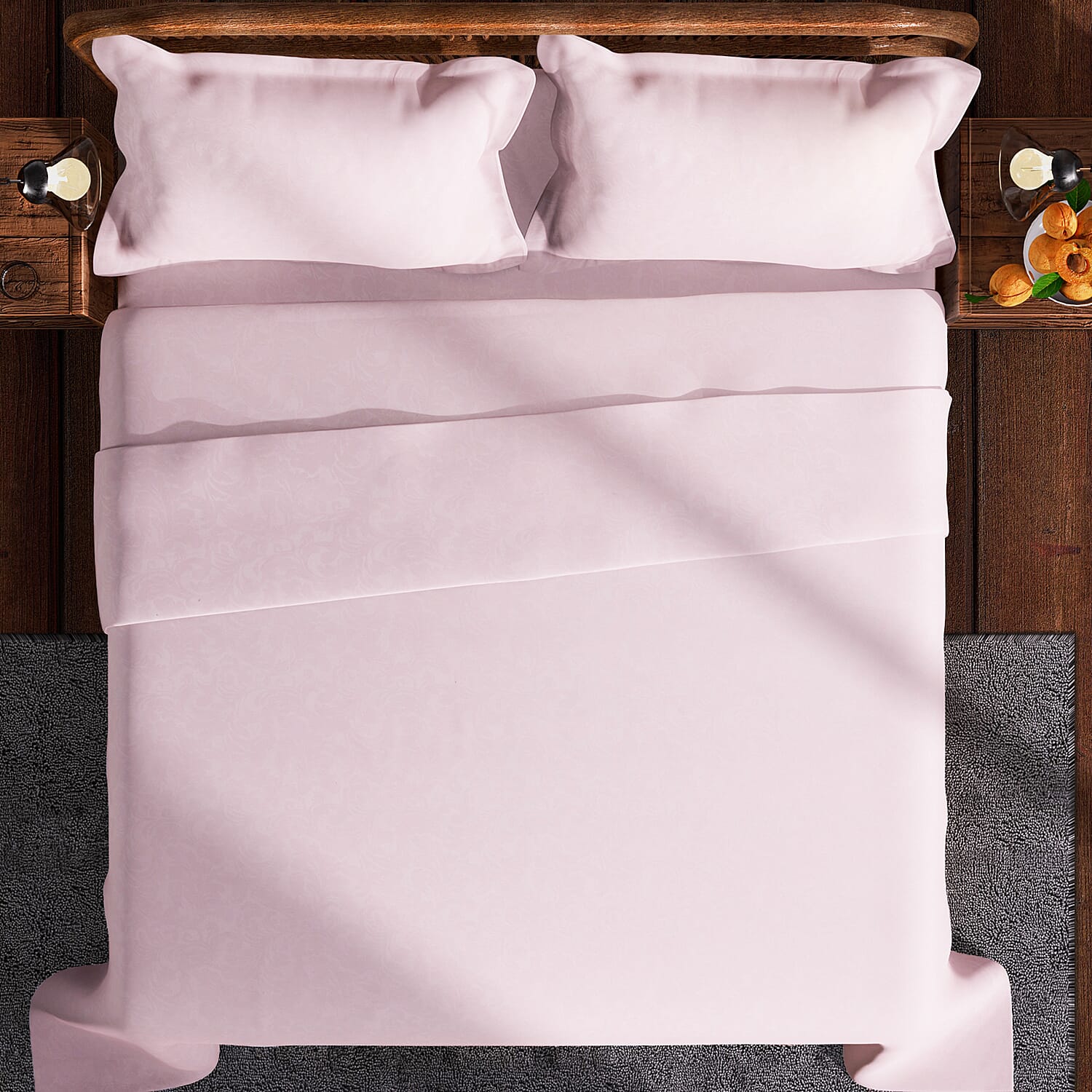 4 Piece Set - Duvet Cover Fitted Sheet and 2 Pillowcase - White