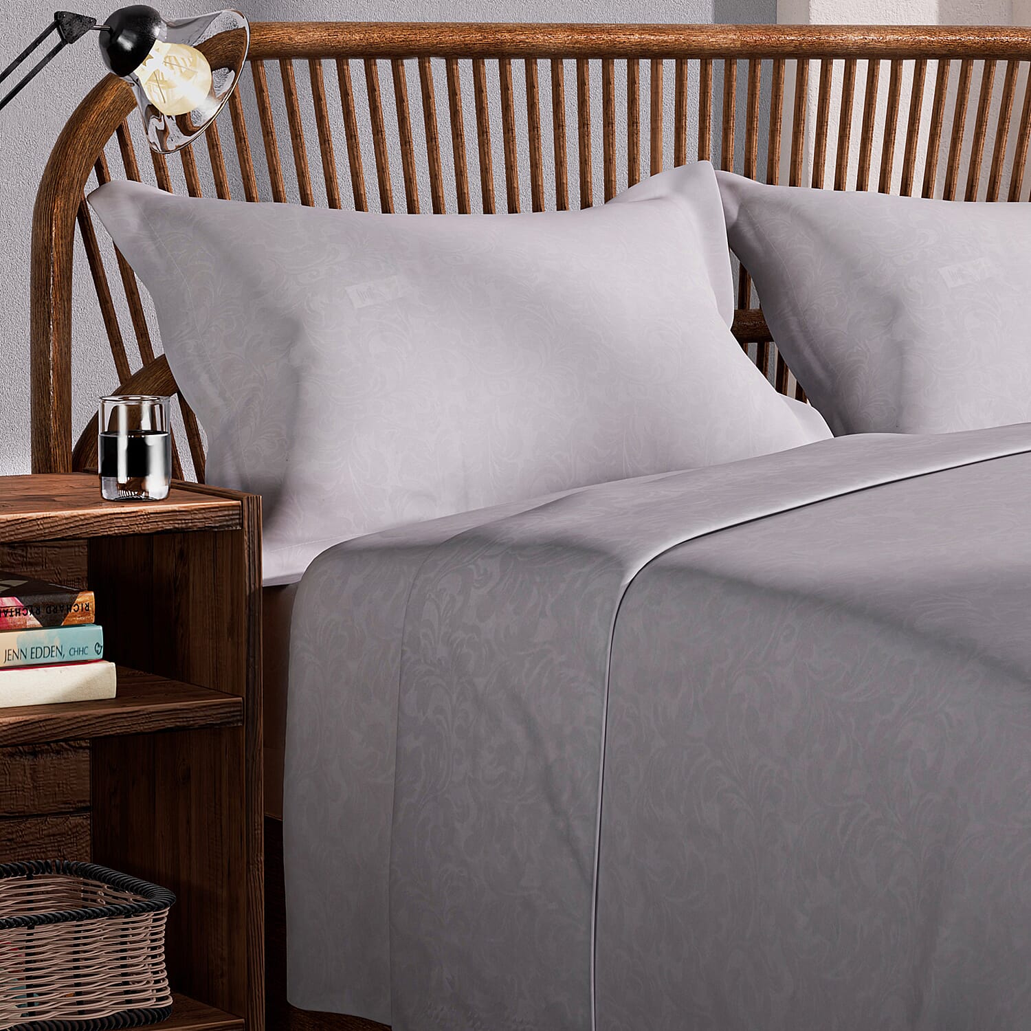 4 Piece Set - Duvet Cover Fitted Sheet and 2 Pillowcase - White