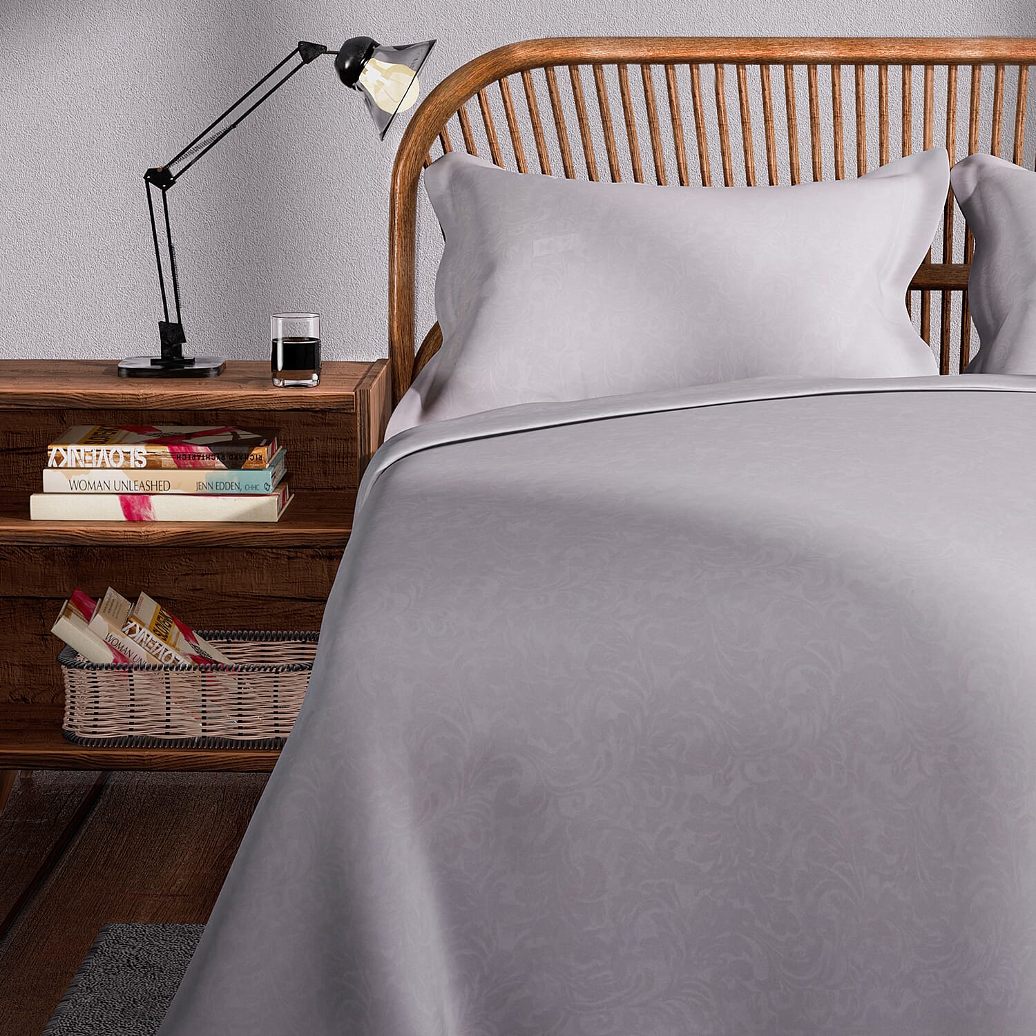 4 Piece Set - Duvet Cover Fitted Sheet and 2 Pillowcase - White