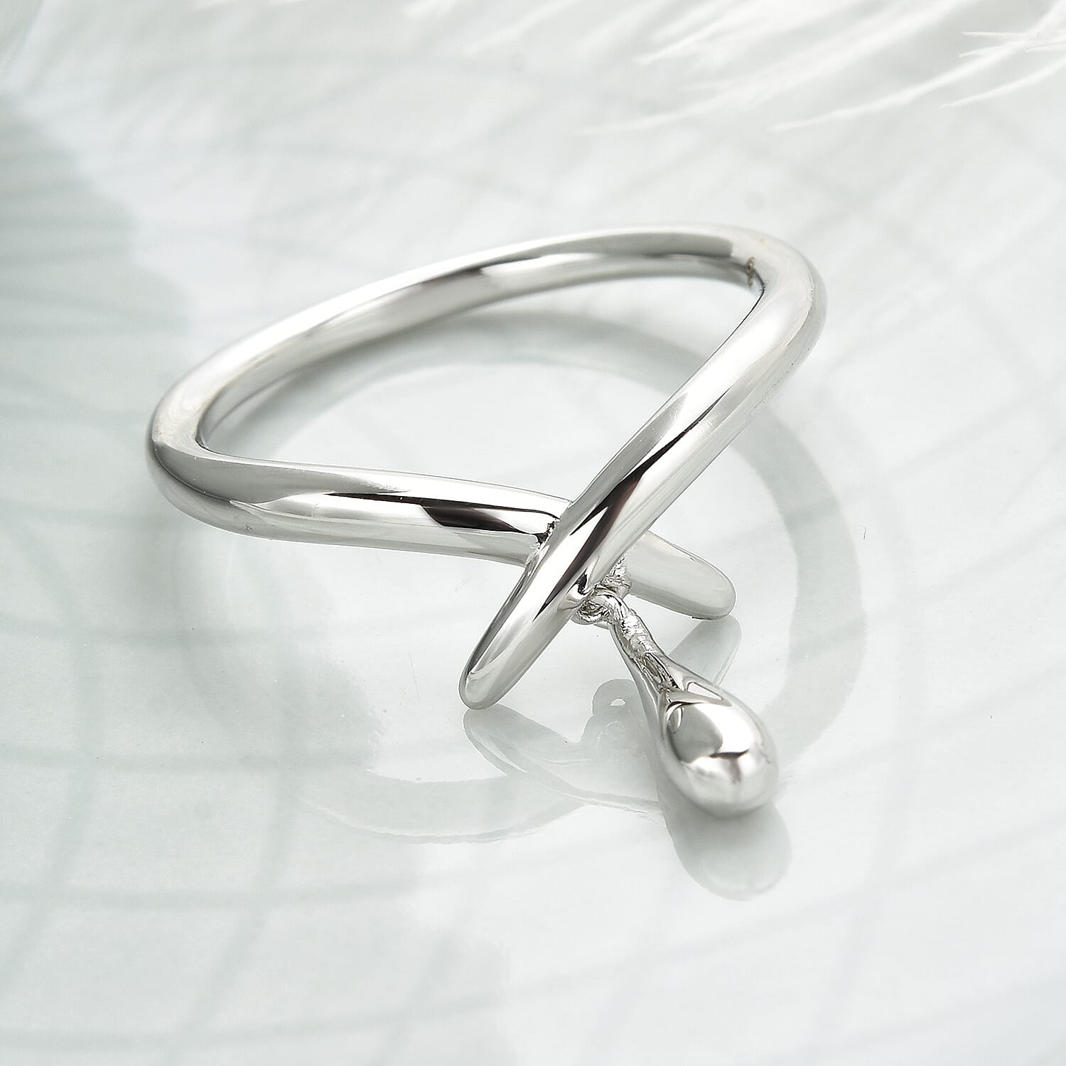 LucyQ Kiss Collection - Rhodium Overlay Sterling Silver Ring