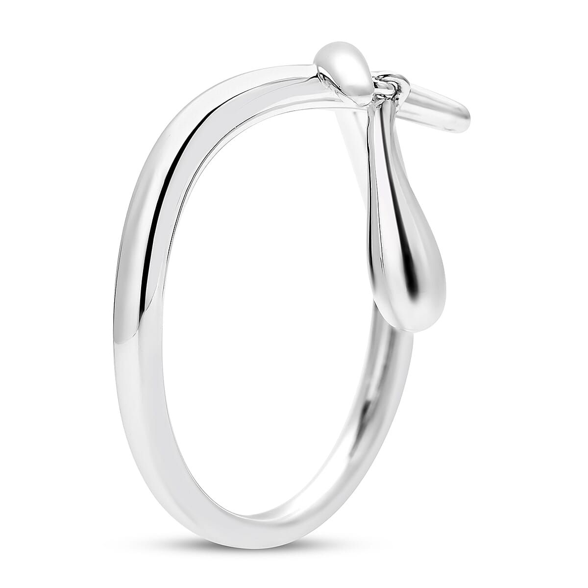 LucyQ Kiss Collection - Rhodium Overlay Sterling Silver Ring