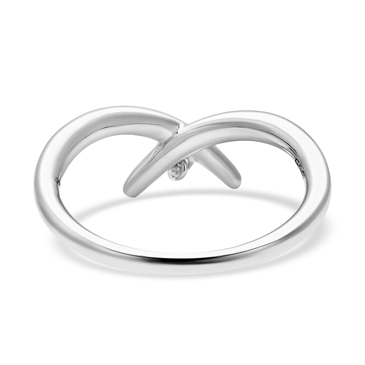 LucyQ Kiss Collection - Rhodium Overlay Sterling Silver Ring