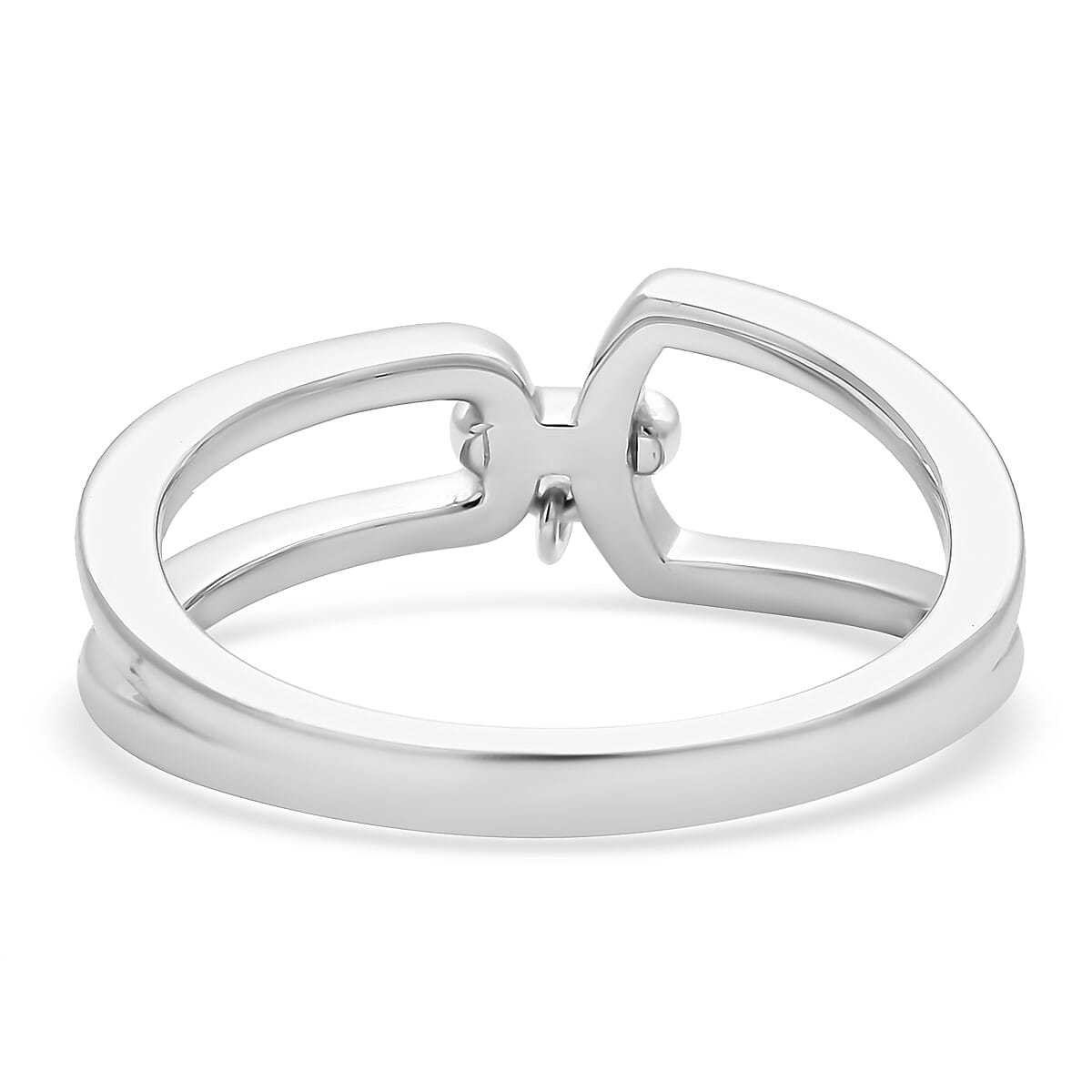 LucyQ Paper Clip Drip Collection - Rhodium Overlay Sterling Silver Ring