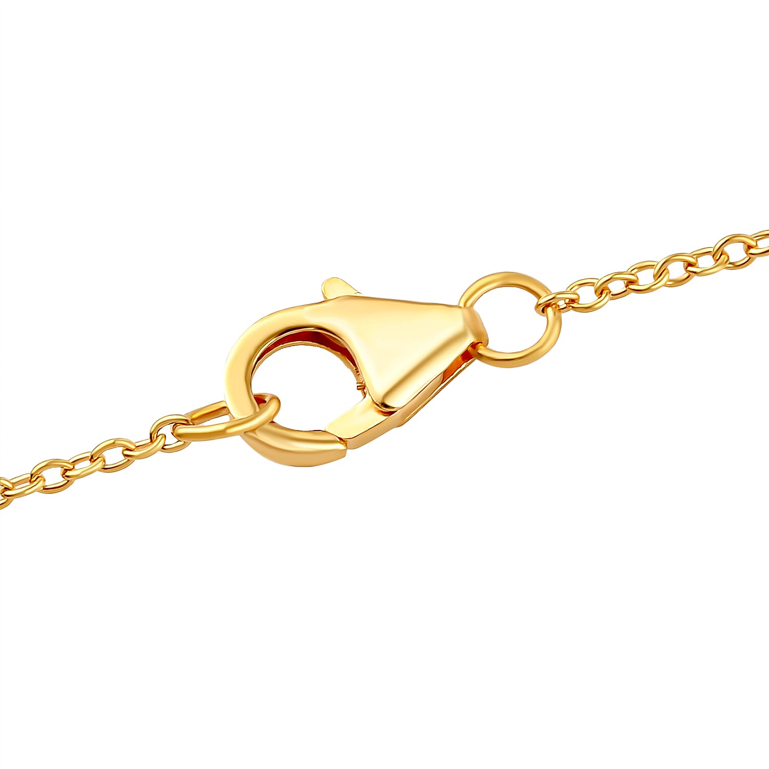 LucyQ Constellation Collection - 18K Vermeil Yellow Gold Overlay Sterling Silver Moon & Star Pendant with Chain (Size 16-18-20),