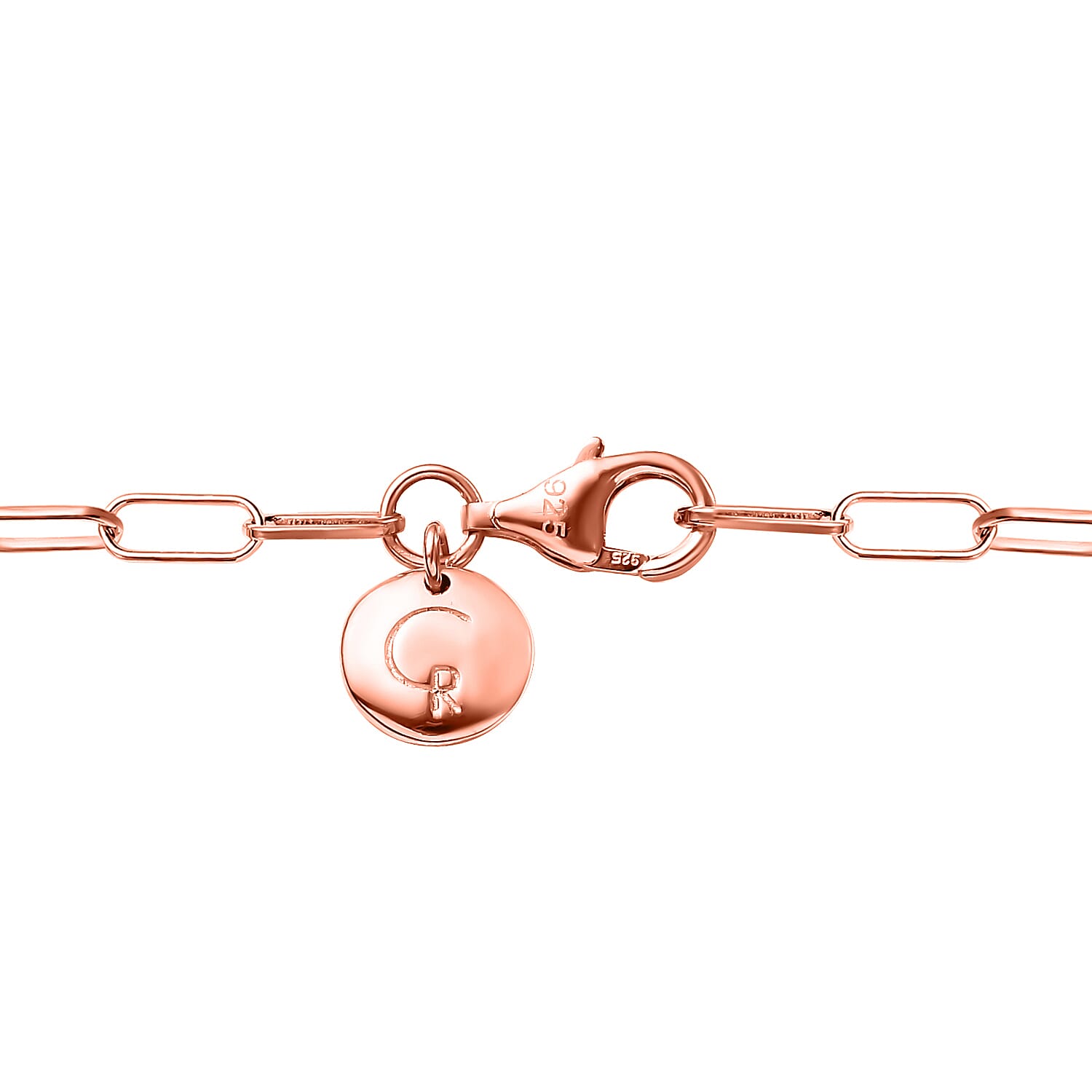 RACHEL GALLEY Amore Collection - 18K Vermeil Rose Gold Overlay Sterling Silver Heart Paperclip Necklace (Size - 20)