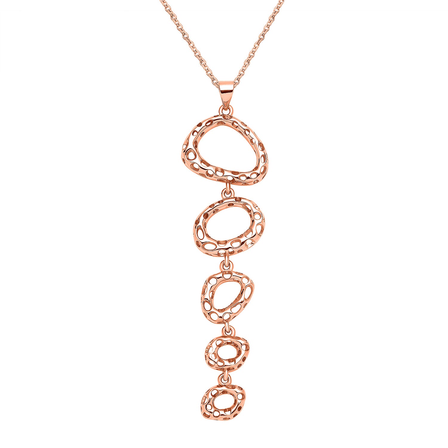 RACHEL GALLEY Versa Collection - 18K Vermeil Rose Gold Overlay Sterling Silver Pendant with Chain (Size 16-18-20)