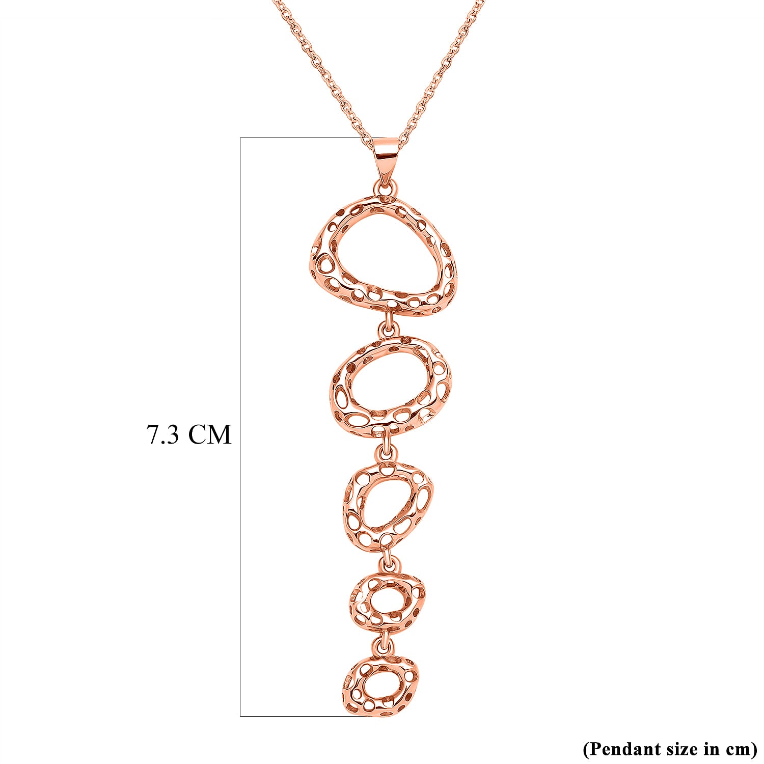 RACHEL GALLEY Versa Collection - 18K Vermeil Rose Gold Overlay Sterling Silver Pendant with Chain (Size 16-18-20)