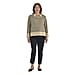 TAMSY Stripe Long Sleeves Knit Top - Black & Beige
