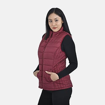 https://tjcuk.sirv.com/Products/38/8/3888785/Tamsy-Polyester-Solid-Gilet-Red-Dark-Green_3888785_2.jpg?w=342&h=342