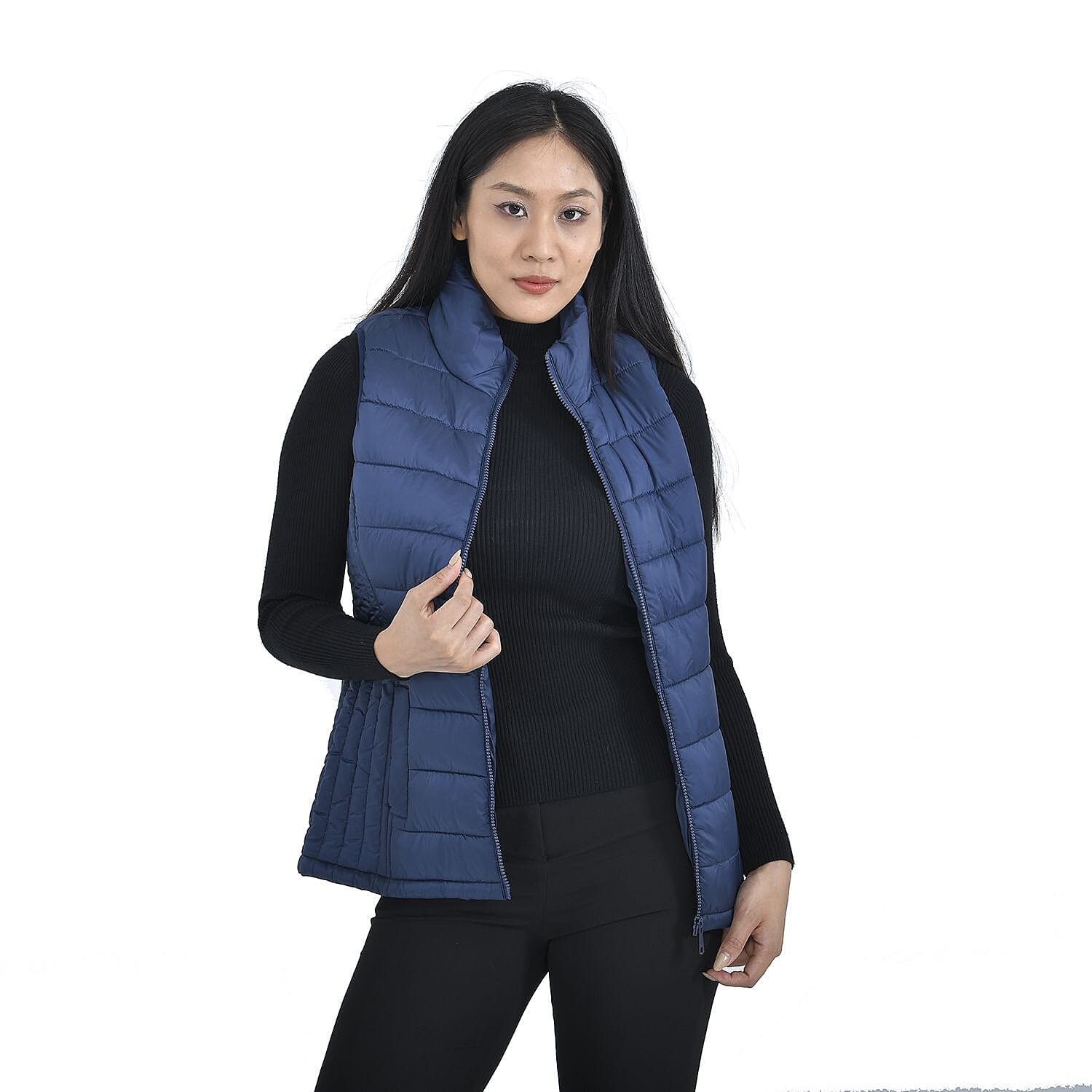 TAMSY Padded Gilet with 2 Side Zippered Pockets (Size S,8-10) - Green