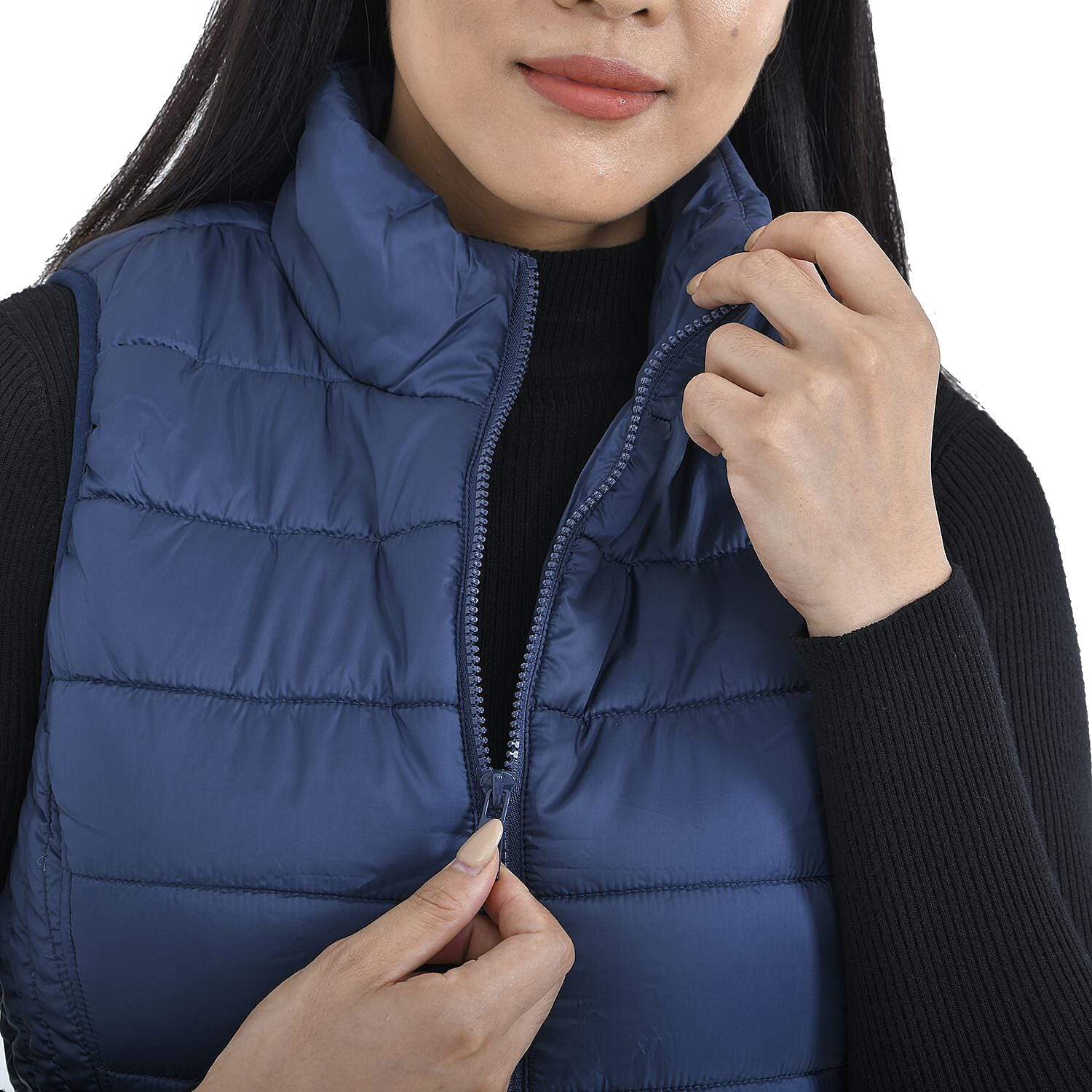 TAMSY Padded Gilet with 2 Side Zippered Pockets (Size S,8-10) - Green