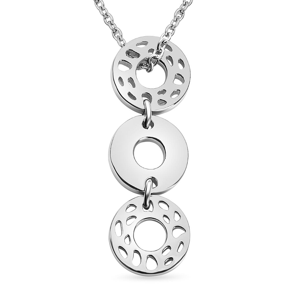 Rachel Galley Allegro Collection - Rhodium Overlay Sterling Silver Pendant With Chain (Size 18)