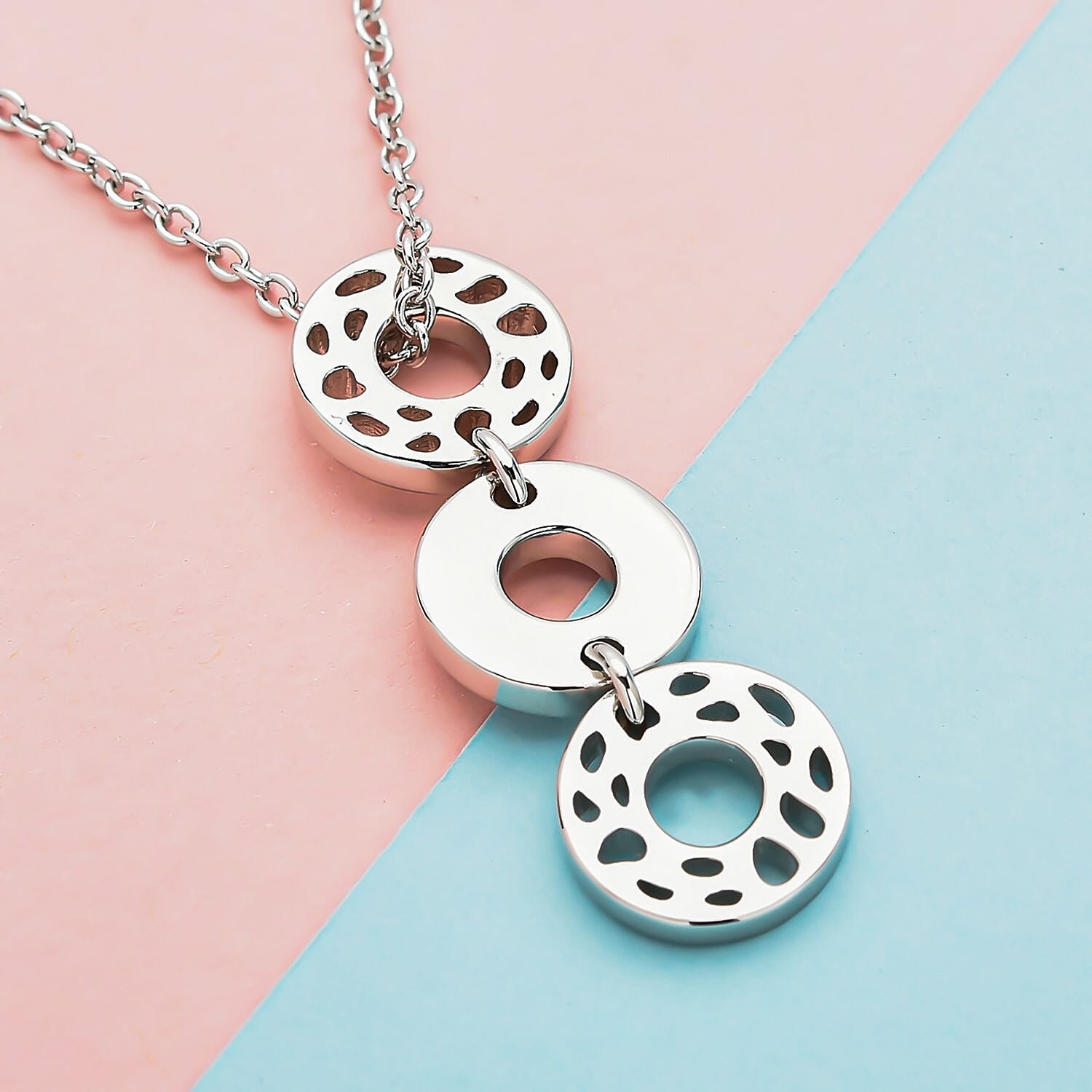 Rachel Galley Allegro Collection - Rhodium Overlay Sterling Silver Pendant With Chain (Size 18)