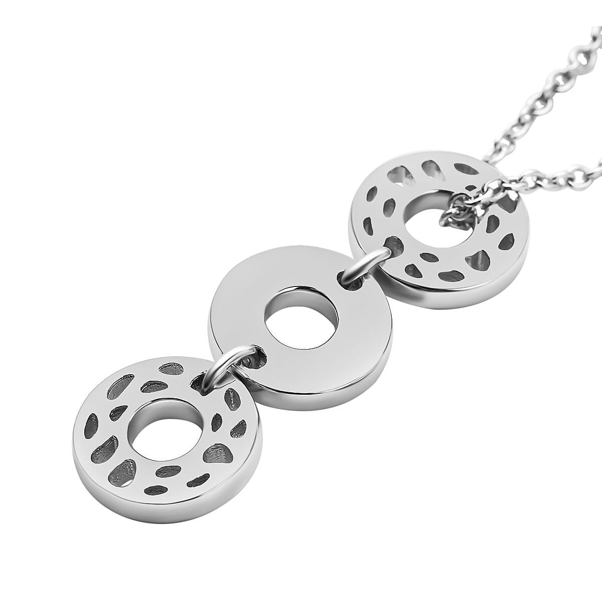 Rachel Galley Allegro Collection - Rhodium Overlay Sterling Silver Pendant With Chain (Size 18)