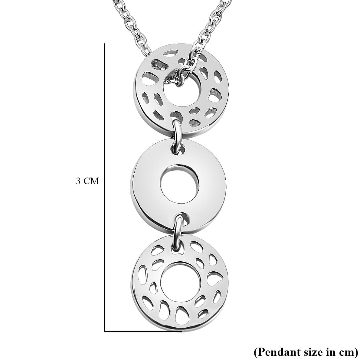 Rachel Galley Allegro Collection - Rhodium Overlay Sterling Silver Pendant With Chain (Size 18)