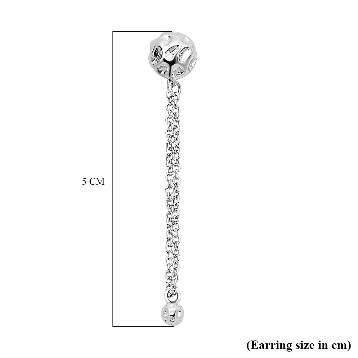 RACHEL GALLEY Globe Collection - Rhodium Overlay Sterling Silver Dangling Earrings With Push Back.