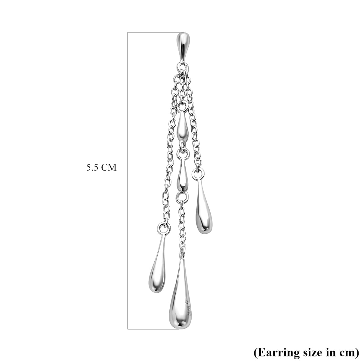 LUCYQ Drip Collection - Rhodium Overlay Sterling Silver Dangling Earrings with Push Back