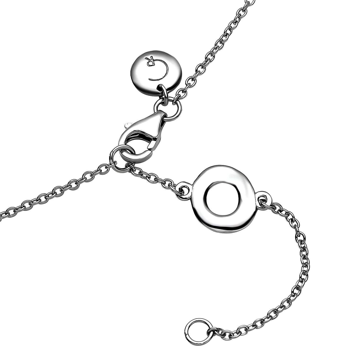 RACHEL GALLEY Amore Collection - Rhodium Overlay Sterling Silver Station Necklace (Size - 20-24-26) with Lobster Clasp