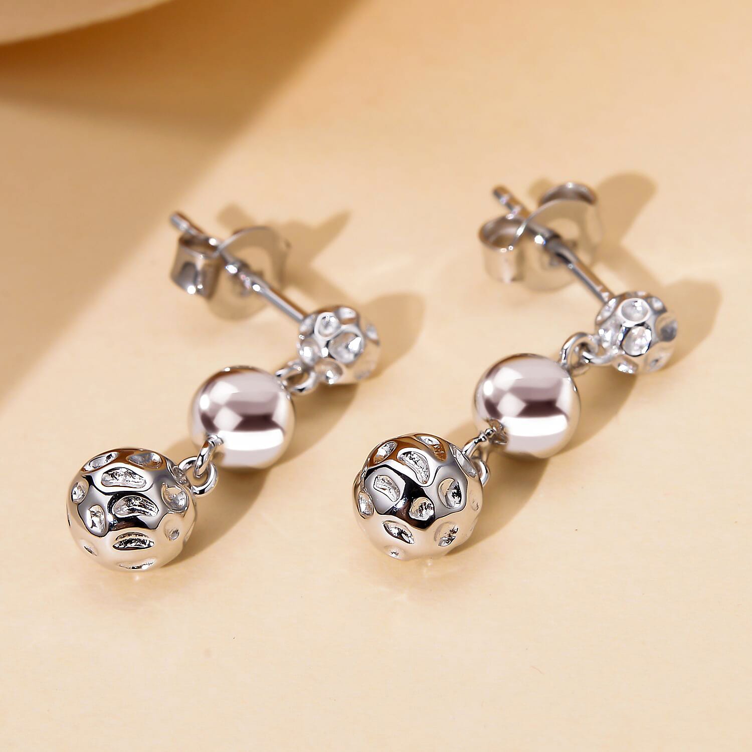 RACHEL GALLEY Globe Collection - Rhodium Overlay Sterling Silver Dangle Earrings (with Push Back)