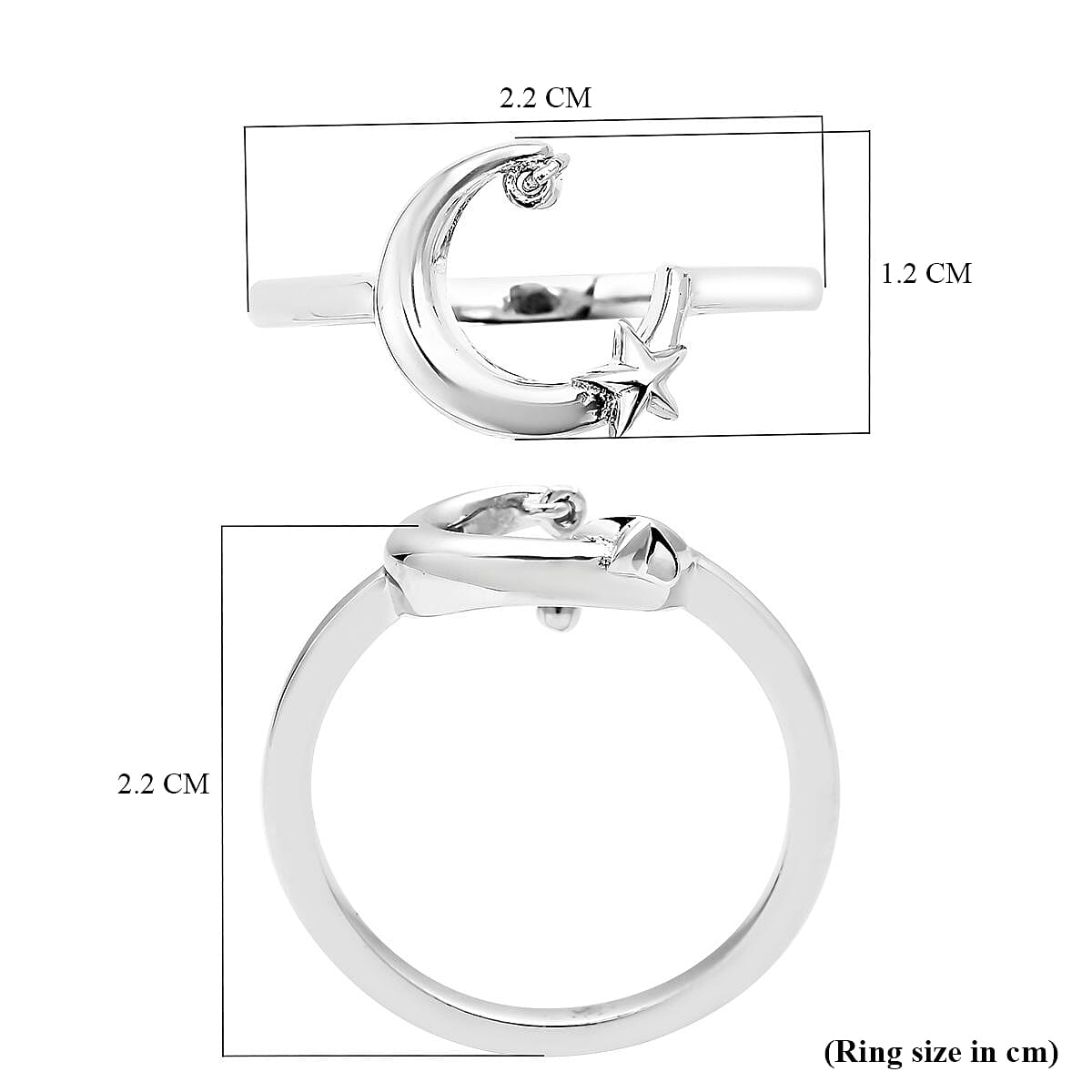 LucyQ Constellation Collection - Rhodium Overlay Sterling Silver Ring