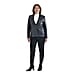 Tamsy Long Sleeves Blazer with Notched Lapel Collar - Black