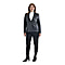 Tamsy Long Sleeves Blazer with Notched Lapel Collar - Black