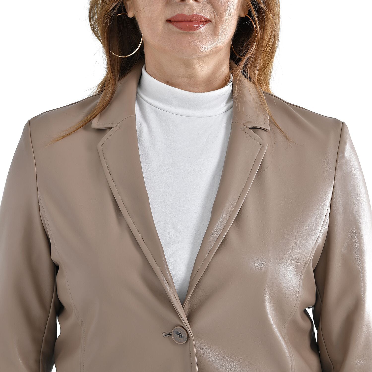 Tamsy Long Sleeves Blazer with Notched Lapel Collar - Black