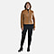 TAMSY Long Sleeve Jacket with Stand Collar (Size S) - Camel