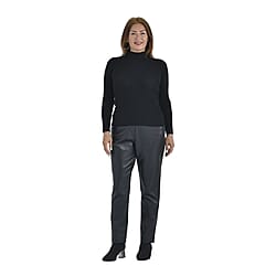 TAMSY Trouser with 2 Functional Front Pockets and 2 Back Pockets - Black