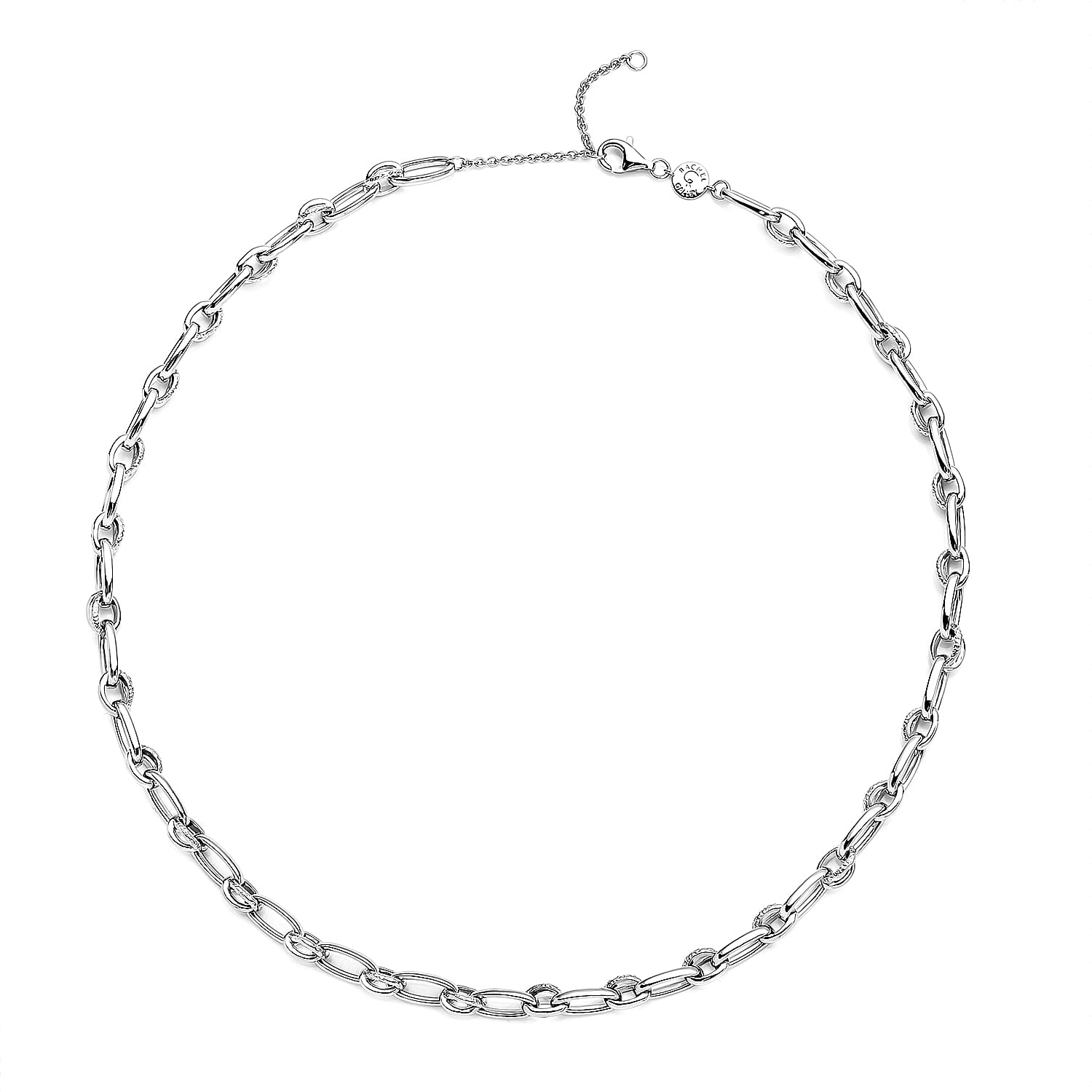 RACHEL GALLEY Rhodium Overlay Sterling Silver Necklace (Size - 20), Silver Wt. 28.75 Gms