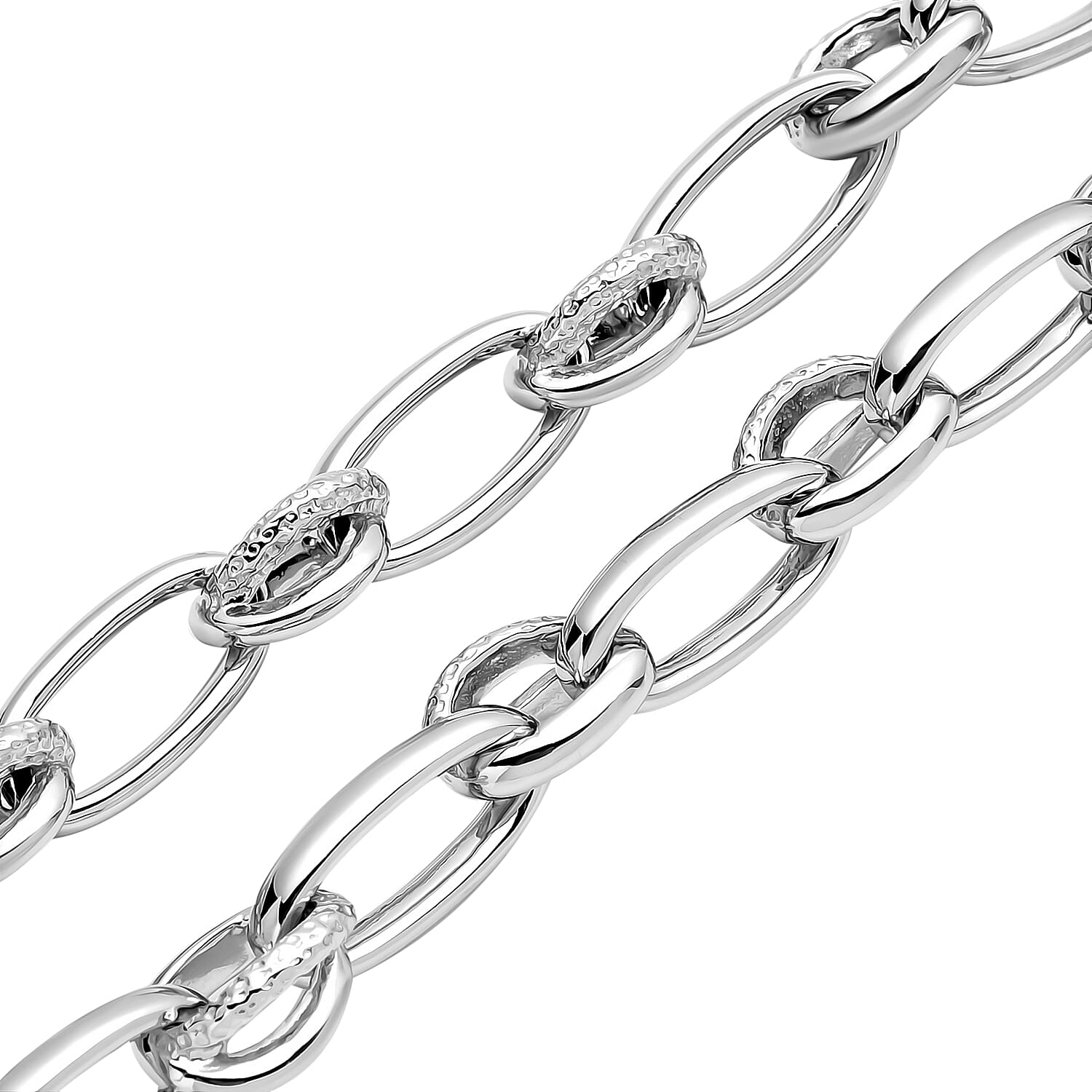 RACHEL GALLEY Rhodium Overlay Sterling Silver Necklace (Size - 20), Silver Wt. 28.75 Gms