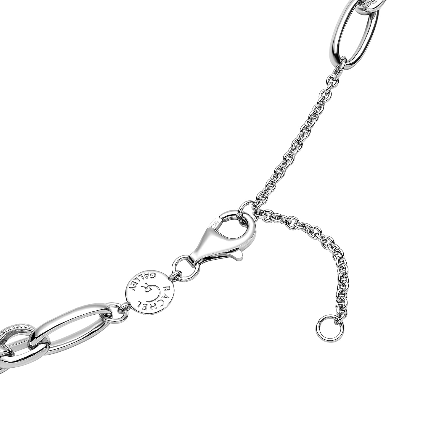 RACHEL GALLEY Rhodium Overlay Sterling Silver Necklace (Size - 20), Silver Wt. 28.75 Gms