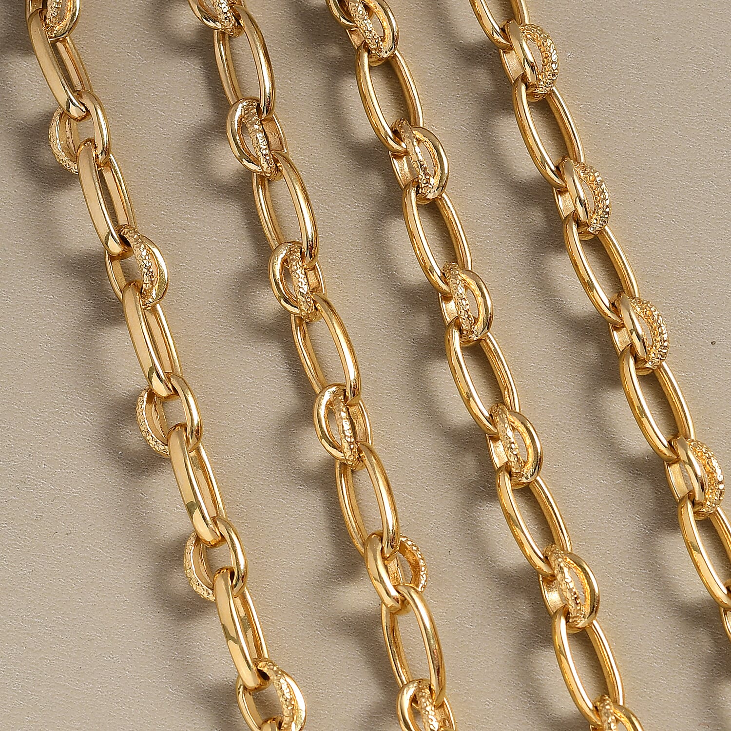 RACHEL GALLEY 18K Vermeil Yellow Gold Plated Sterling Silver Necklace (Size - 18-19-20 Inch), Silver Wt. 29.00 Gms